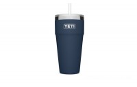 Sale YETI Rambler 26 oz Stackable Cup with Straw Lid navy BYTT5107