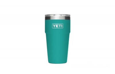 Clearance Sale YETI Rambler 16 oz Stackable Pint with Magslider Lid aquifer-blue BYTT5096