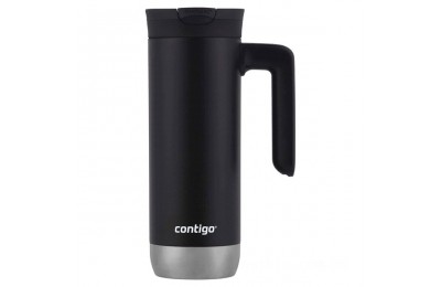Contigo SnapSeal Insulated Stainless Steel Travel Mug with Handle, Licorice, 20 oz BCC2171 Discounted