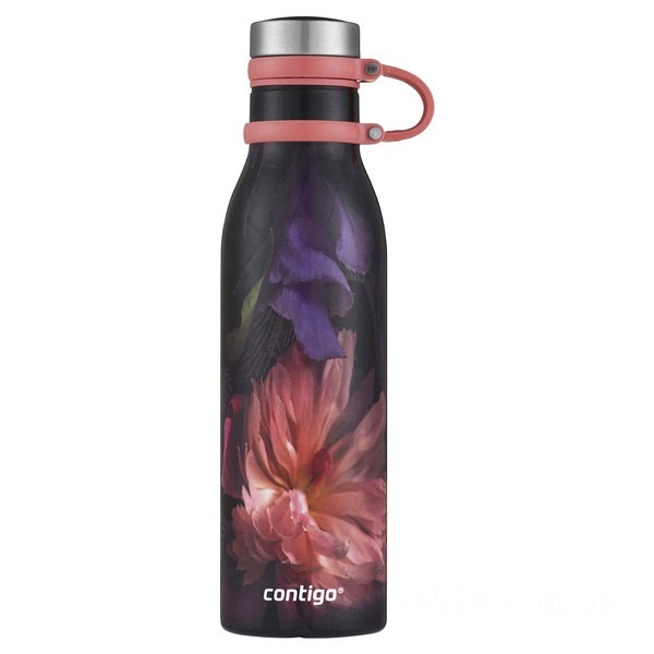 Contigo Couture THERMALOCK Vacuum-Insulated Stainless Steel Water Bottle, Nightflower, 20 oz BCC2190 Clearance Sale