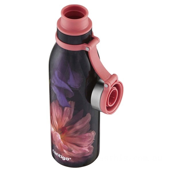 Contigo Couture THERMALOCK Vacuum-Insulated Stainless Steel Water Bottle, Nightflower, 20 oz BCC2190 Clearance Sale