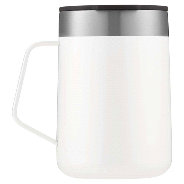 Contigo® Stainless Steel Vacuum-Insulated Mug with Handle and Splash-Proof Lid, Frosted Pearl, 14 oz BCC2188 Clearance Sale