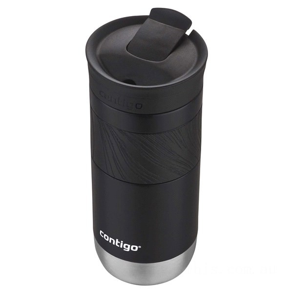 Discounted Contigo SnapSeal Insulated Stainless Steel Travel Mug with Grip, 16 oz, Licorice BCC2210