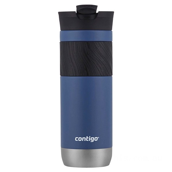 Discounted Contigo SnapSeal Insulated Stainless Steel Travel Mug with Grip, 20 oz, Blue Corn BCC2221