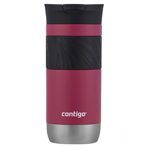Discounted Contigo SnapSeal Insulated Stainless Steel Travel Mug with Grip, 16 oz, Dragon Fruit BCC2231