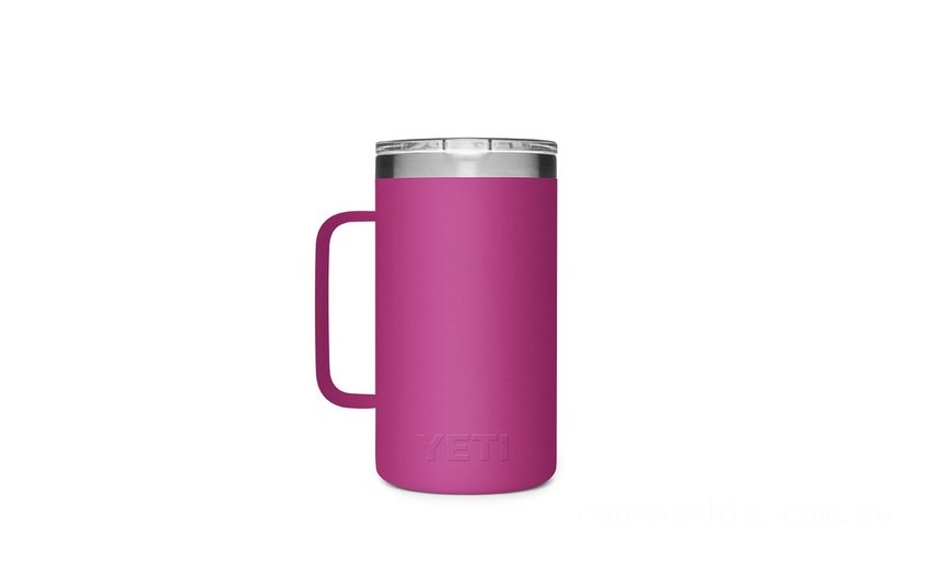 Clearance Sale YETI Rambler 24 oz Mug with Magslider Lid prickly-pear-pink BYTT5054