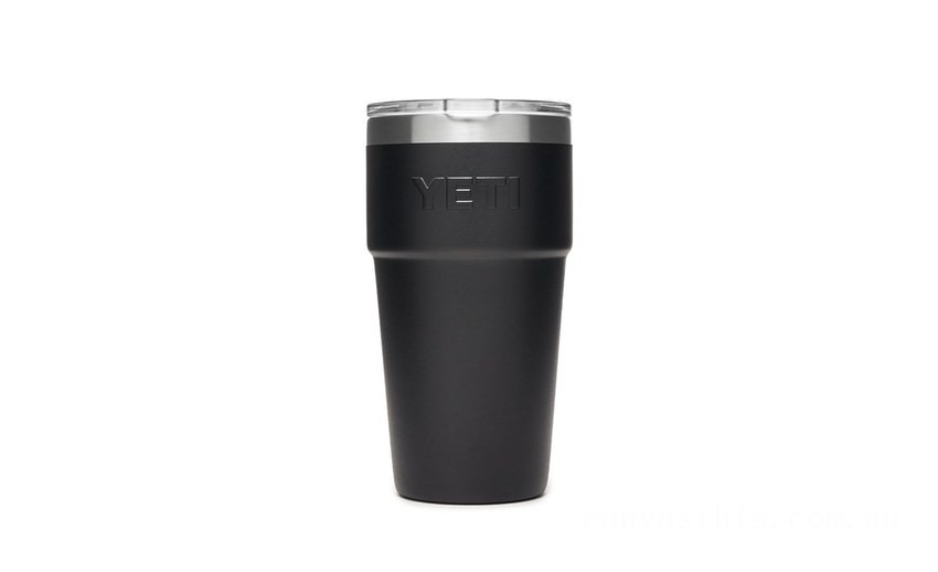 Clearance Sale YETI Rambler 16 oz Stackable Pint with Magslider Lid black BYTT5100