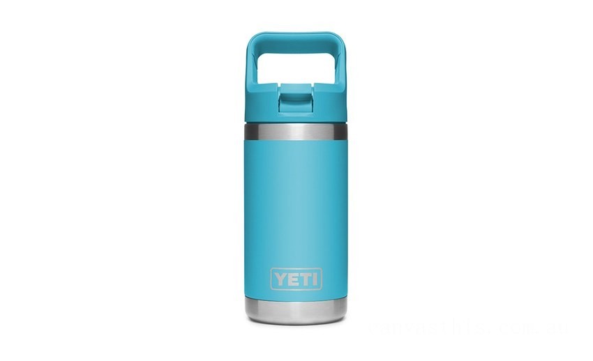 Discounted YETI Rambler Jr. 12 oz Kids Bottle reef-blue BYTT4988