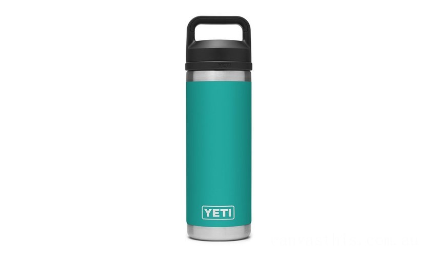 Discounted YETI Rambler 18 oz Bottle with Chug Cap aquifer-blue BYTT4990
