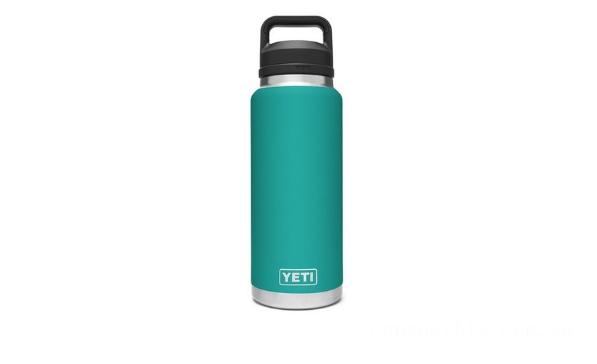 Discounted YETI Rambler 36 oz Bottle with Chug Cap aquifer-blue BYTT5014