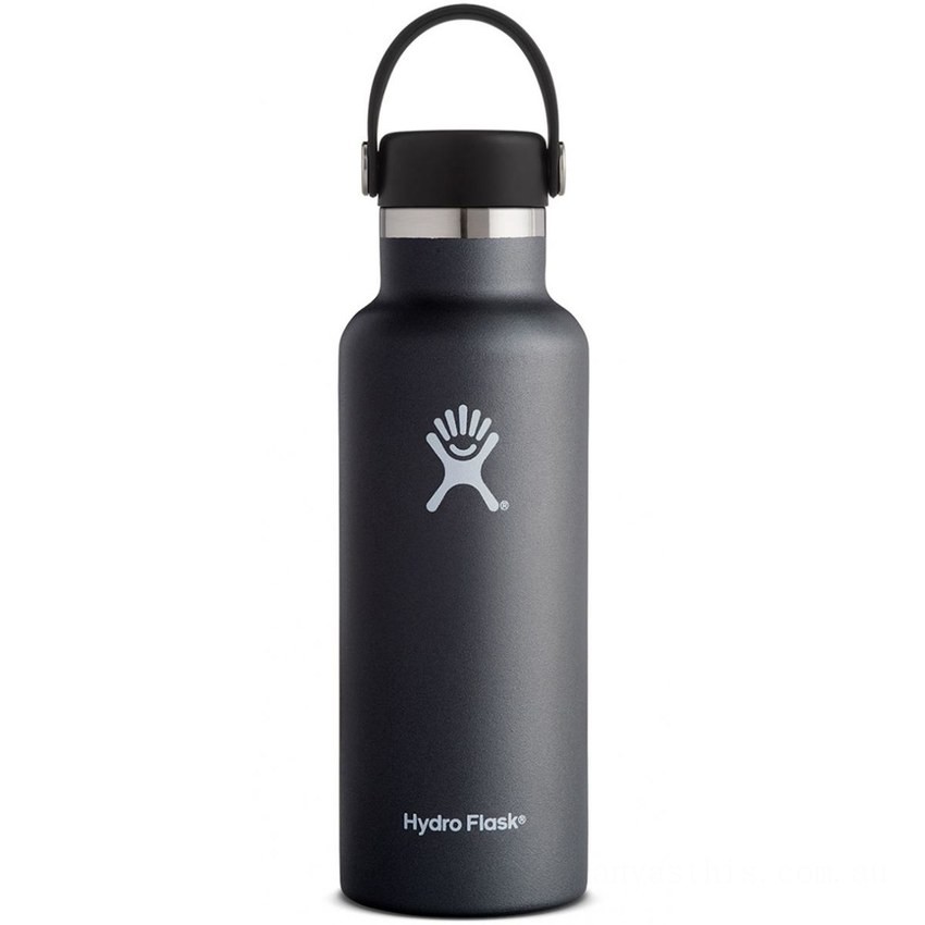 Hydro Flask 18oz Standard Mouth Water Bottle Black BHDY2457 on Sale