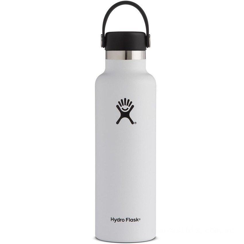 Hydro Flask 21oz Standard Mouth Water Bottle White BHDY2474 Limited Sale