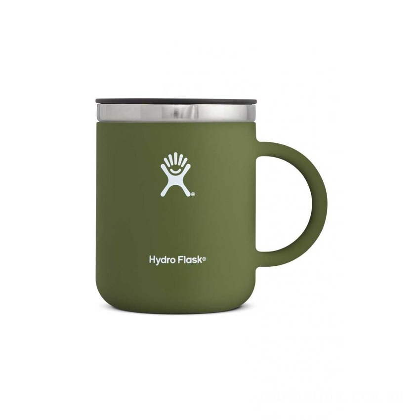Hydro Flask 12oz Coffee Travel Handle Mug Olive BHDY2477 Limited Sale