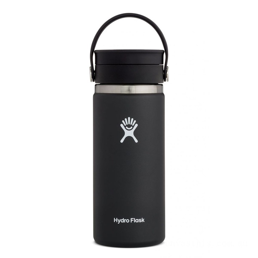 Hydro Flask 16oz Wide Mouth Coffee Travel Mug Black BHDY2501 Clearance Sale