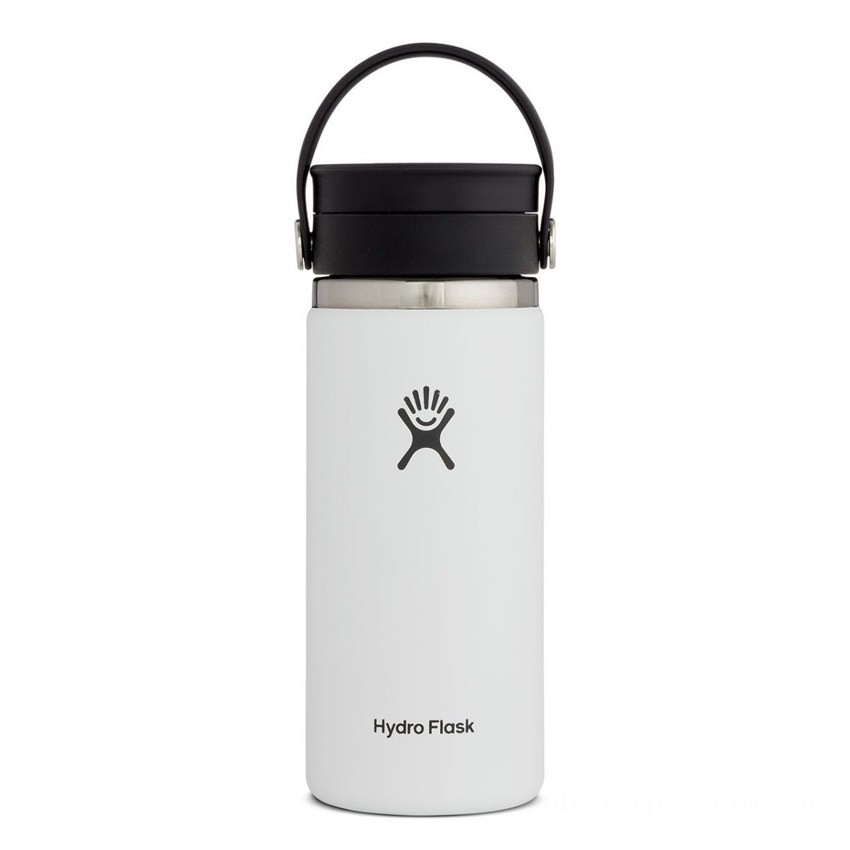 Hydro Flask 16oz Wide Mouth Coffee Travel Mug White BHDY2503 Clearance Sale