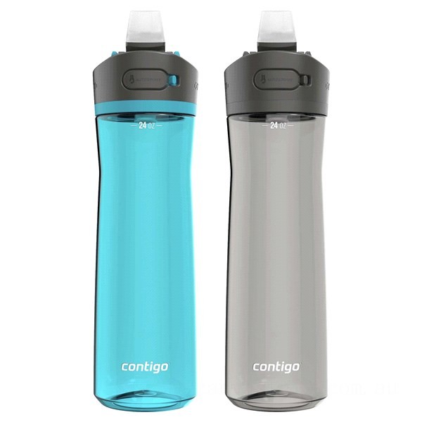 Contigo ASHLAND 2.0 Tritan Water Bottle with AUTOSPOUT® Lid, 2-Pack, Juniper & Sake, 24 oz BCC2138 on Sale