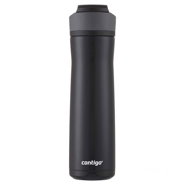 Contigo ASHLAND CHILL 2.0 Stainless Steel Water Bottle with AUTOSPOUT® Lid, Licorice, 24 oz BCC2135 on Sale