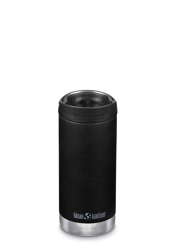 Limited Offer Klean Kanteen Insulated TKWide 12 oz with Café Cap-Shale Black BKK5039