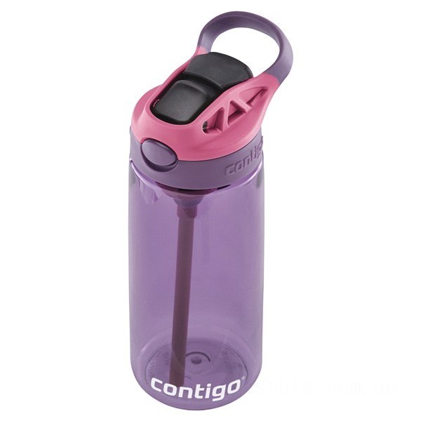 Contigo Kids Water Bottle with Redesigned AUTOSPOUT Straw, 20 oz, Eggplant & Punch BCC2151 on Sale