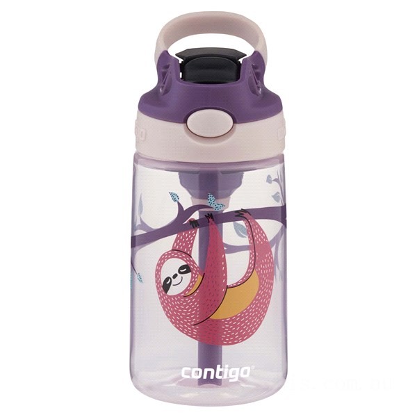 Contigo Kids Water Bottle with Redesigned AUTOSPOUT Straw, 14 oz, Sloths BCC2156 Limited Sale
