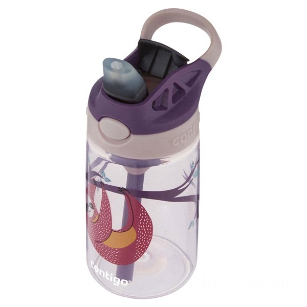 Contigo Kids Water Bottle with Redesigned AUTOSPOUT Straw, 14 oz, Sloths BCC2156 Limited Sale