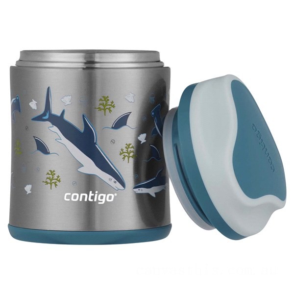 Contigo Stainless Steel Food Jar, 10 oz, Sharks BCC2166 Limited Sale